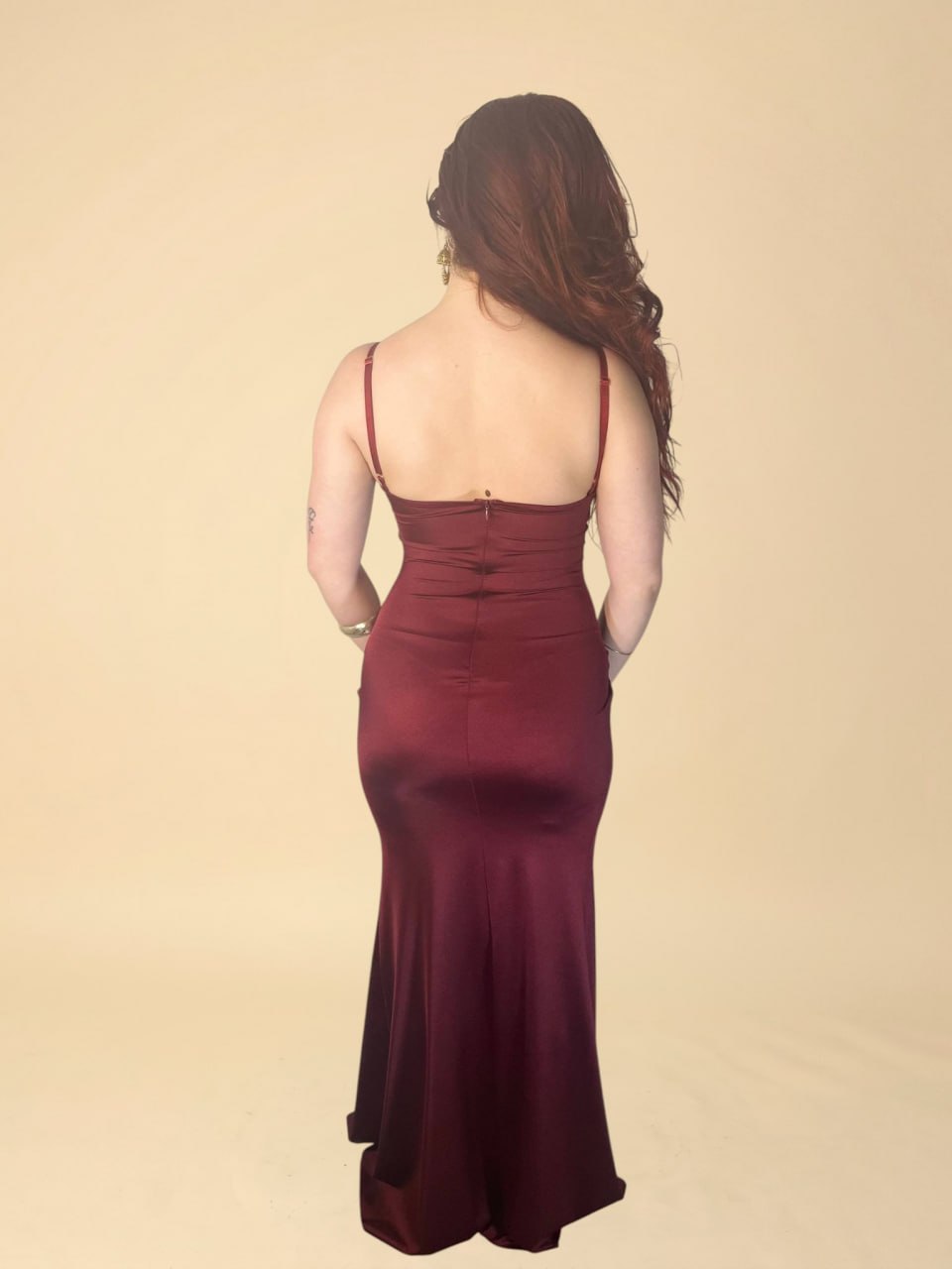Abito Lungo in Chiffon Rosa 3